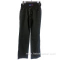 Women's Black Loose Pants With Pocket